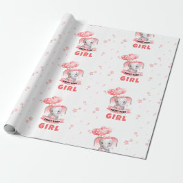 Sweet Baby Olifant Baby shower Cadeaupapier