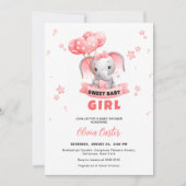 Sweet Baby Olifant Baby shower Kaart (Voorkant)