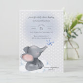 Sweet Baby Olifant Baby shower Kaart (Staand voorkant)