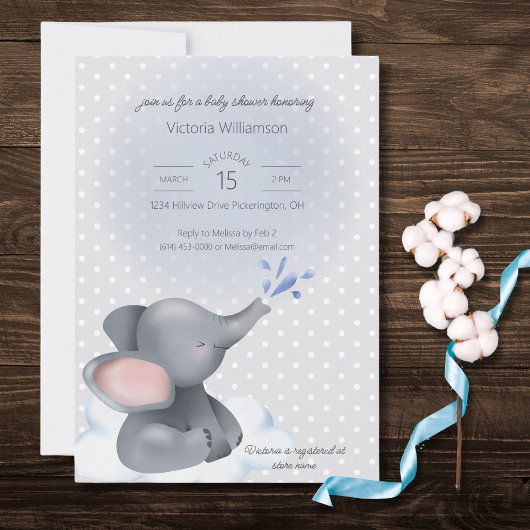 Sweet Baby Olifant Baby shower Kaart