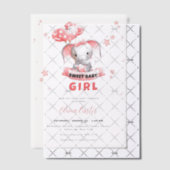 Sweet Baby Olifant Baby shower Vellum Uitnodigingen