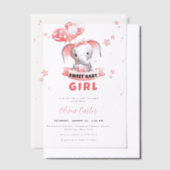 Sweet Baby Olifant Baby shower Vellum Uitnodigingen (Offset)