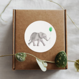 Sweet Baby Olifant Sticker Label, Feestgeschenk La