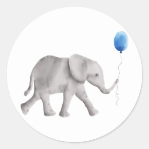 Sweet Baby Olifant Sticker Label, Feestgeschenk La