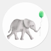 Sweet Baby Olifant Sticker Label, Feestgeschenk La (Voorkant)