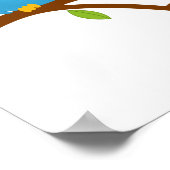 Sweet Baby Owl Boy Baby shower Banner Poster (Hoek)