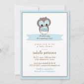 Sweet Baby Owl Het is een Jongen Baby shower Uitno Kaart (Voorkant)