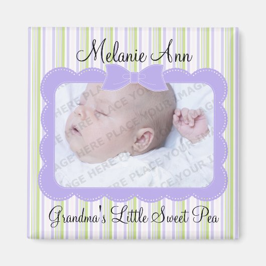 Sweet Baby Pea Foto Magneet (Voorkant)