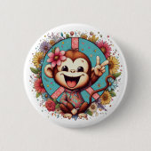 Sweet Baby Peace Monkey Button (Voorkant)