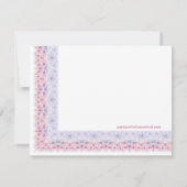 Sweet Baby Pink en Paarse Baby shower Kaart (Achterkant)