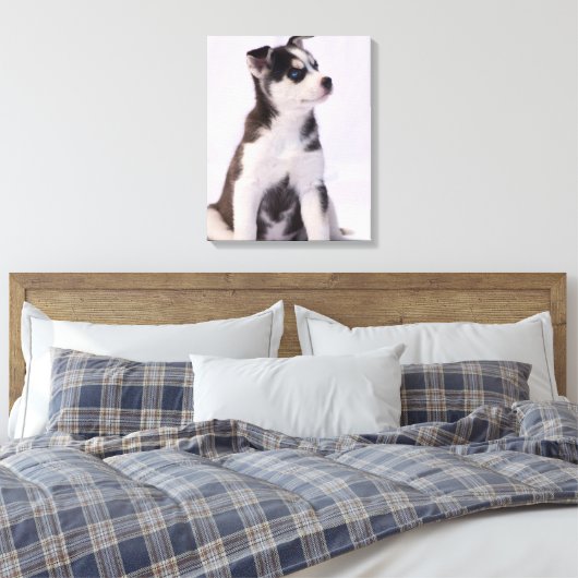 Sweet Baby Puppy Canvas Afdruk (Insitu (Slaapkamer))