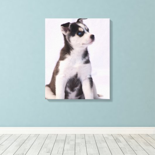 Sweet Baby Puppy Canvas Afdruk (Insitu (Houten vloer))