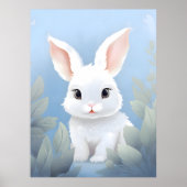 Sweet Baby Rabbit in Natuur Poster (Voorkant)