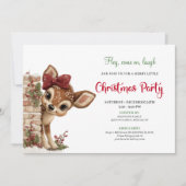 Sweet baby reindeer digital download party invite kaart (Voorkant)