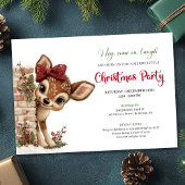 Sweet baby reindeer digital download party invite kaart