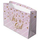 Sweet Baby Roze en goudConfetti Groot Cadeauzakje (Achterkant Gekanteld)