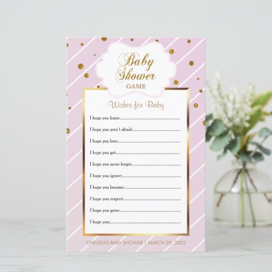 Sweet Baby roze en goudhoudend Baby shower - Verni (Staand voorkant)