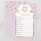 Sweet Baby roze en goudhoudend Baby shower - Verni (Voorkant / Achterkant)