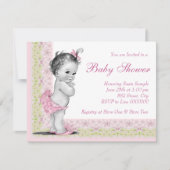 Sweet Baby roze en groen Baby shower Kaart (Voorkant)