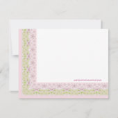 Sweet Baby roze en groen Baby shower Kaart (Achterkant)