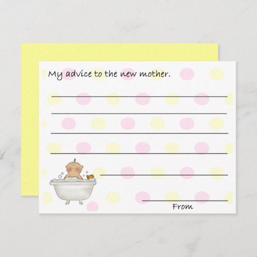 Sweet Baby shower Advice Kaarten (Voorkant / Achterkant)
