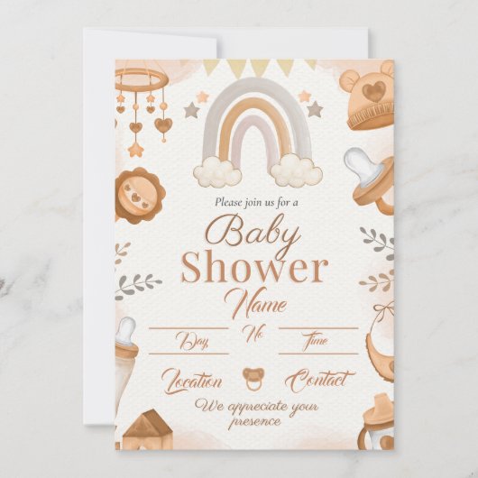 Sweet Baby shower Invitation Kaart (Voorkant)