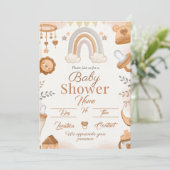 Sweet Baby shower Invitation Kaart (Staand voorkant)