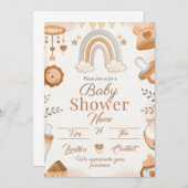 Sweet Baby shower Invitation Kaart (Voorkant / Achterkant)