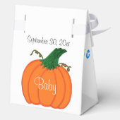 Sweet Baby Sinaasappel Pumpkin Baby shower ABC Bedankdoosjes (Achterkant)