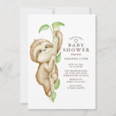 Sweet Baby Sloth Baby shower Kaart (Voorkant)