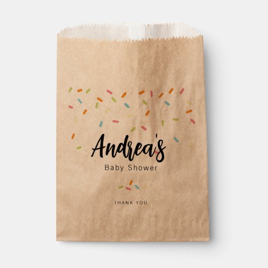 Sweet Baby Sprinkle Bedankzakje (Voorkant)