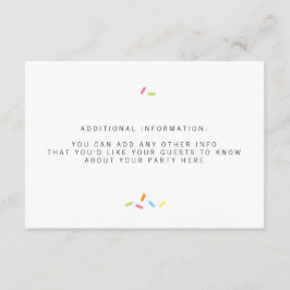 Sweet Baby Sprinkle Insert Informatiekaartje