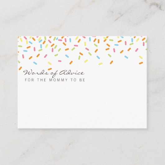 Sweet baby Sprinkle Mama Advice Kaarten (Voorkant)