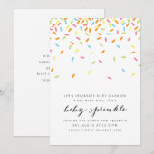 Sweet Baby Sprinkle nodigt uit Kaart (Voorkant / Achterkant)