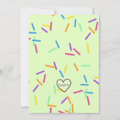 Sweet Baby Sprinkled w/ Love, Cupcake Shower Kaart (Achterkant)