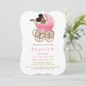 Sweet Baby Stroller Pram Baptism Christening Kaart (Staand voorkant)