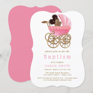 Sweet Baby Stroller Pram Baptism Christening Kaart