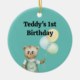 sweet baby teddy bear keramisch ornament
