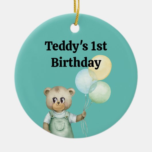 sweet baby teddy bear keramisch ornament (Voorkant)