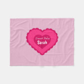 Sweet Baby Valentijnsdag Baby Meisje Deken (Voorkant (Horizontaal))