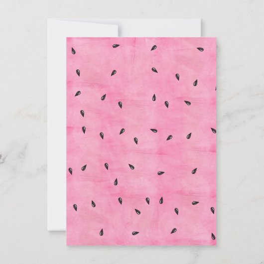 Sweet Baby Watermelon Baby shower Invitation Kaart (Achterkant)