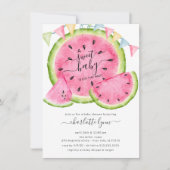 Sweet Baby Watermelon Baby shower Invitation Kaart (Voorkant)