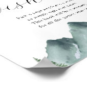 Sweet Baby wenst Baby shower Guestbook Poster (Hoek)