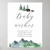 Sweet Baby wenst Baby shower Guestbook Poster (Voorkant)