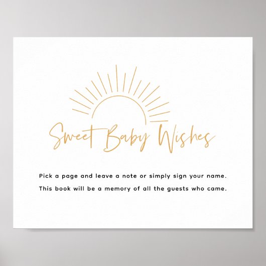 Sweet Baby Wishes Boho Sunshine Poster (Voorkant)
