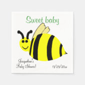 Sweet Baby Yellow Bumble Bee Baby shower Servetten (Voorkant)