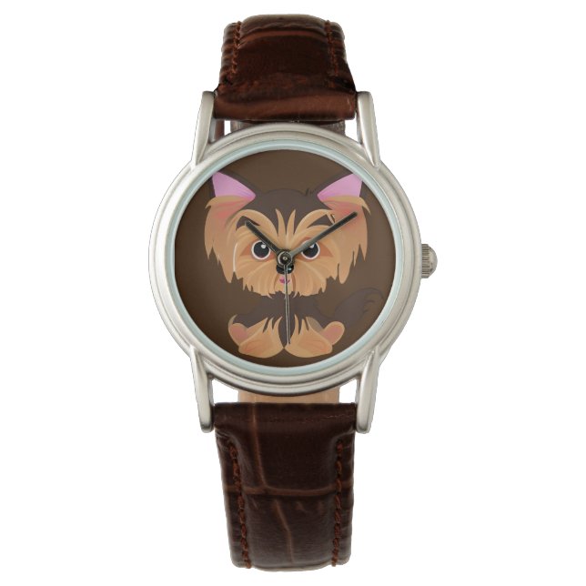 Sweet Baby Yorkie Horloge (Voorkant)