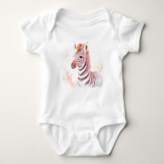 Sweet Baby Zebra Head, Safaridieren, Dierentuindie Romper (Voorkant)