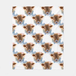 Sweet Babyface Fuzzy Kalf Portret Fleece Deken
