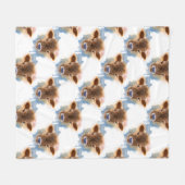 Sweet Babyface Fuzzy Kalf Portret Fleece Deken (Voorkant (Horizontaal))